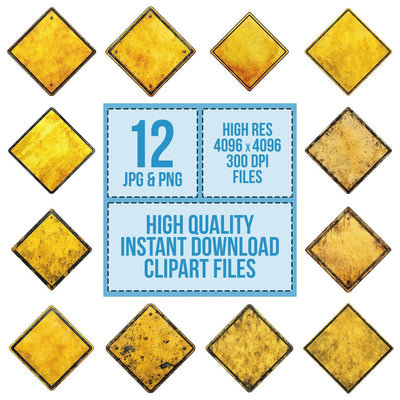 Vintage USA Diamond Sign clipart set cover showing the designs and file details