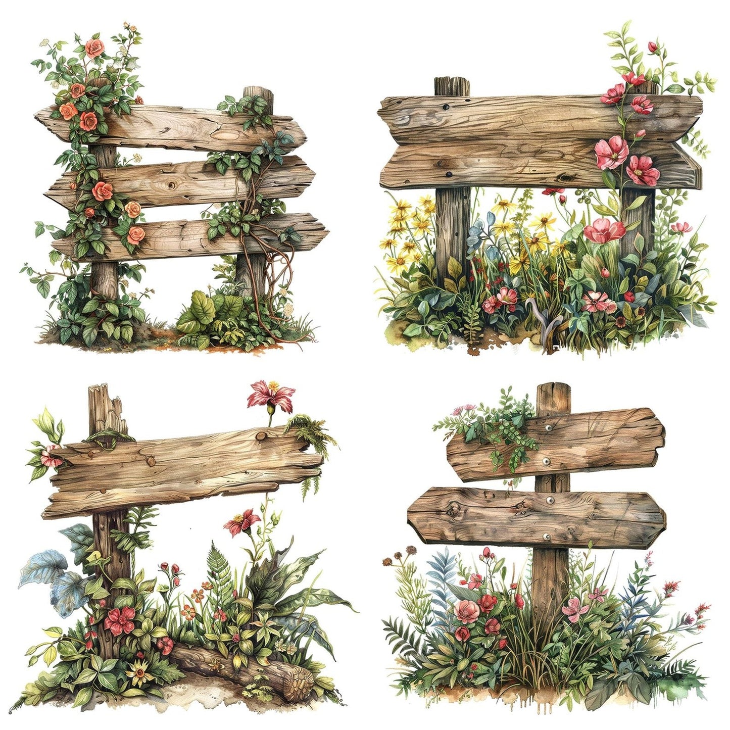 Walking Path Sign Clipart Set (DDD006960)