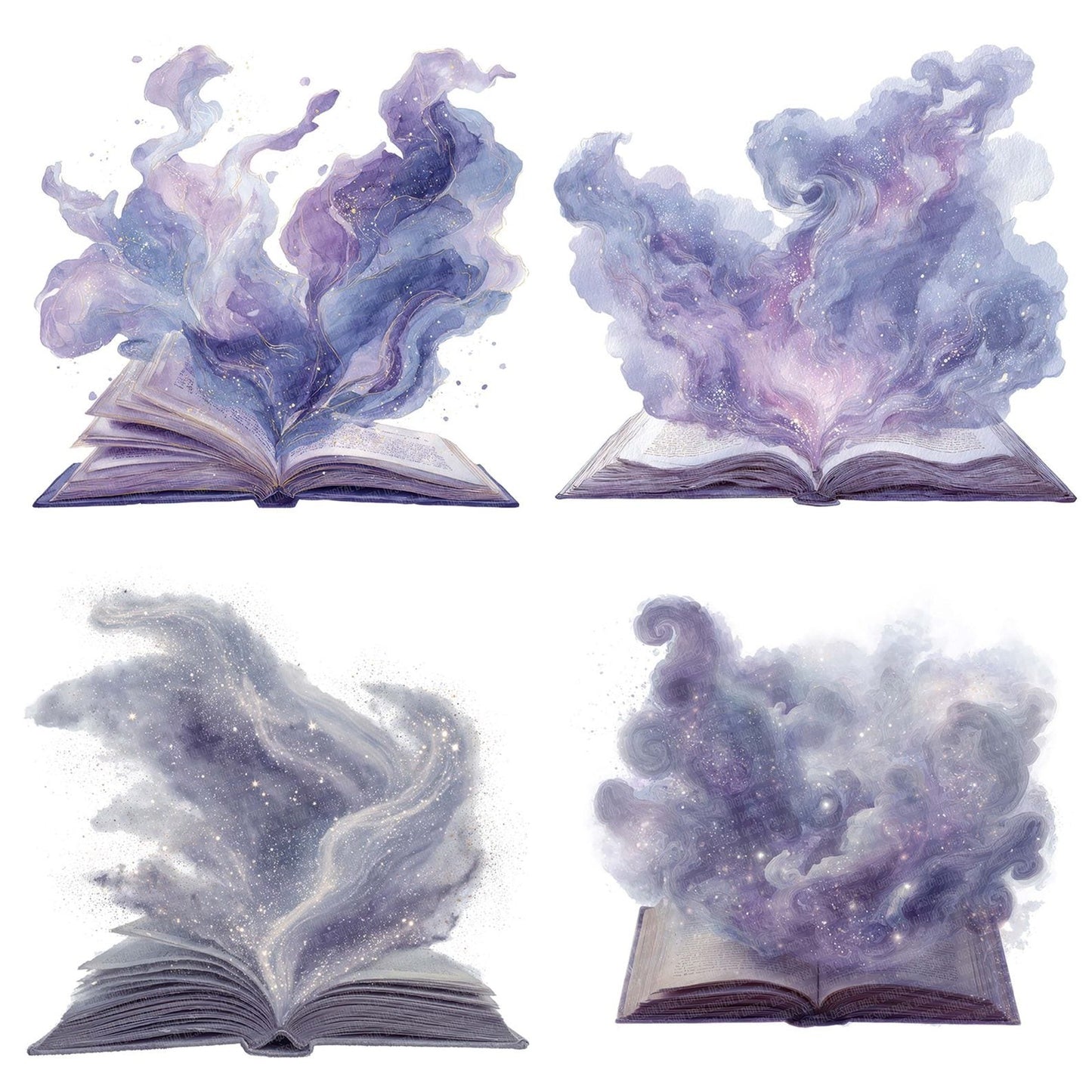 Watercolour Book with Magic Smoke Clipart Set (DDD007000)