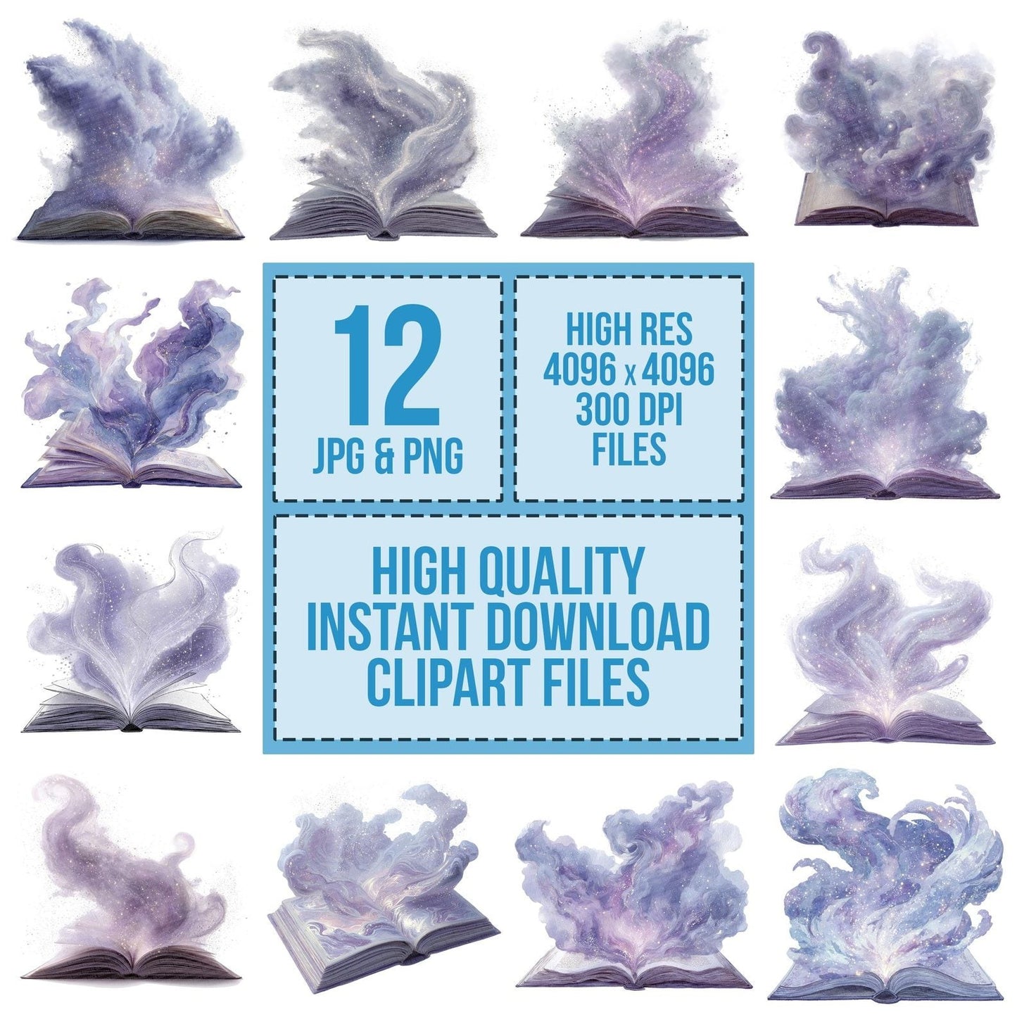 Watercolour Book with Magic Smoke Clipart Set (DDD007000)