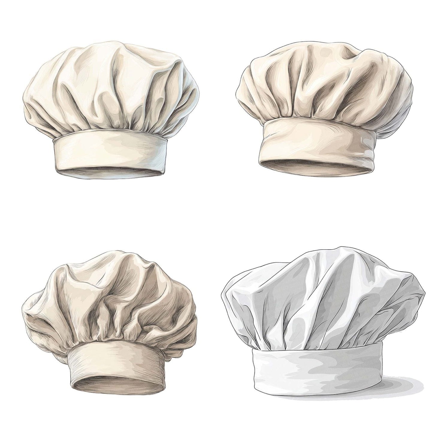 Watercolour Chefs Hat Clipart Set (DDD007034)