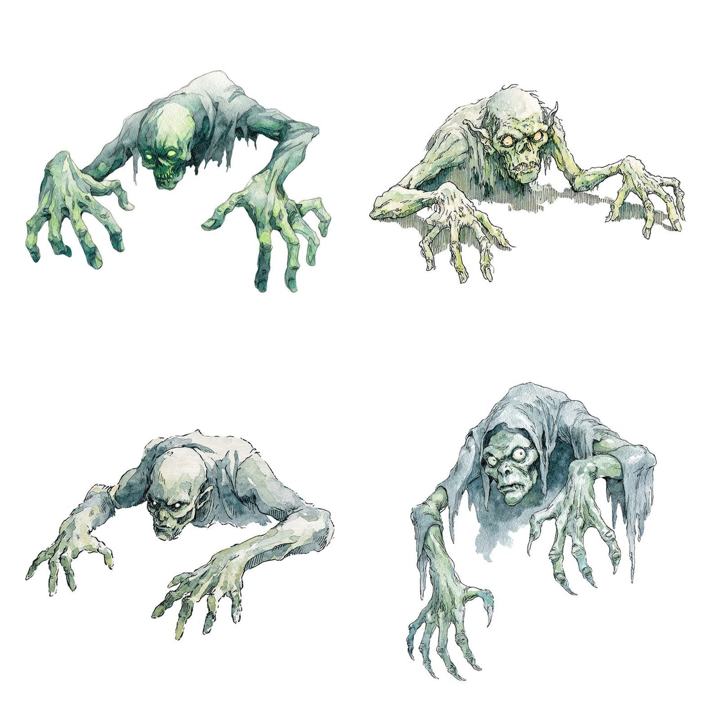 Watercolour Creeping Ghoul Clipart Set (DDD007073)