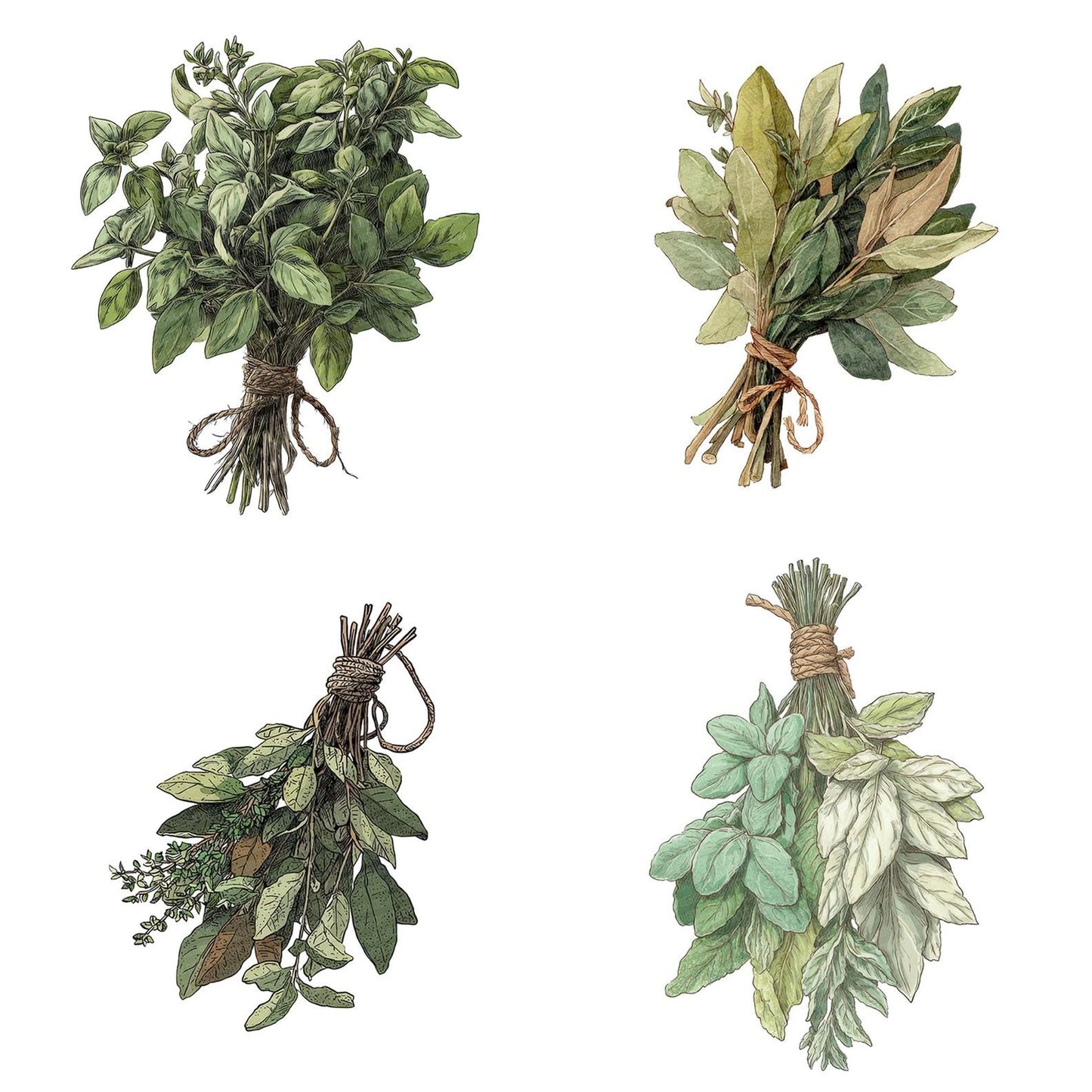 Watercolour Dried Herbs Clipart Set (DDD007098)