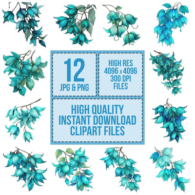 Watercolour Jade Vine Clipart Set (DDD007181)