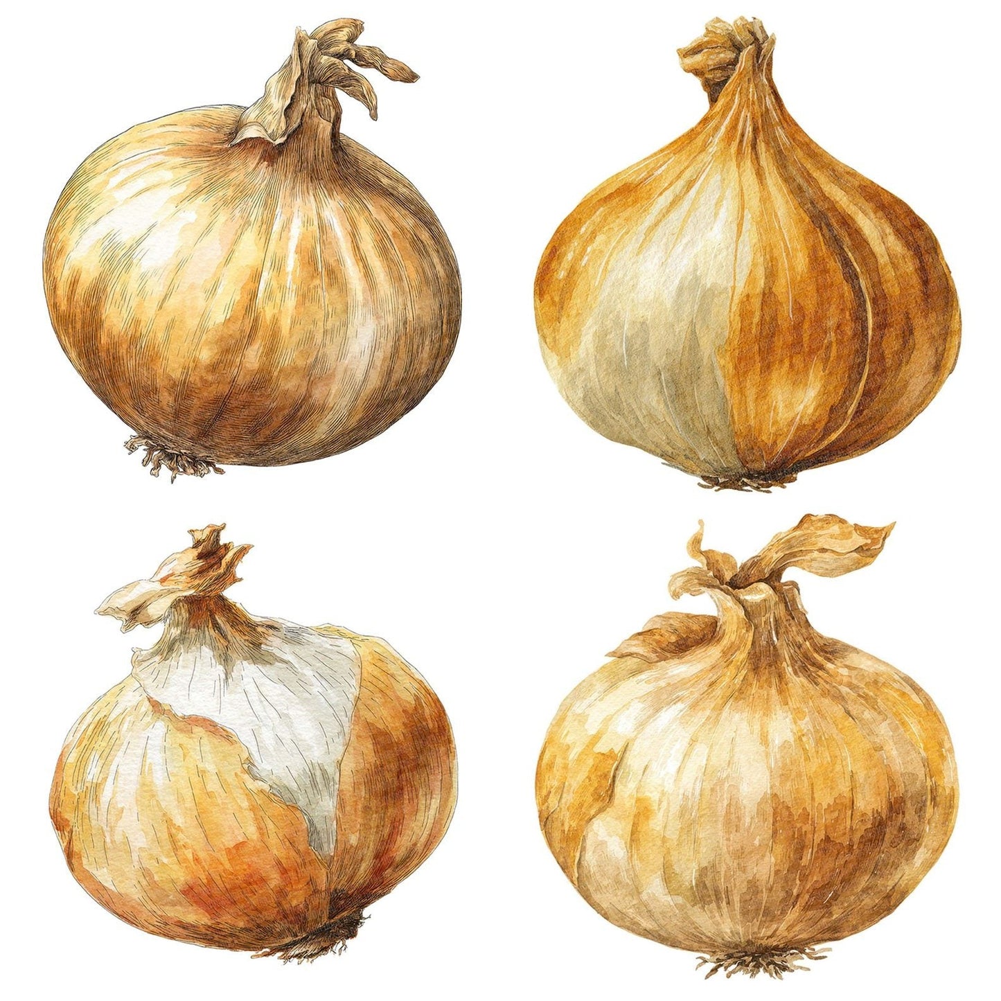 Watercolour Onion Clipart Set (DDD007240)