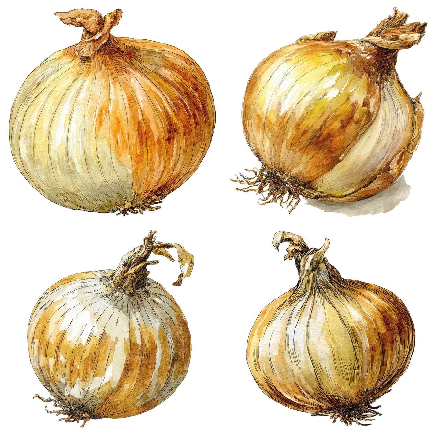 Watercolour Onion Clipart Set (DDD007240)