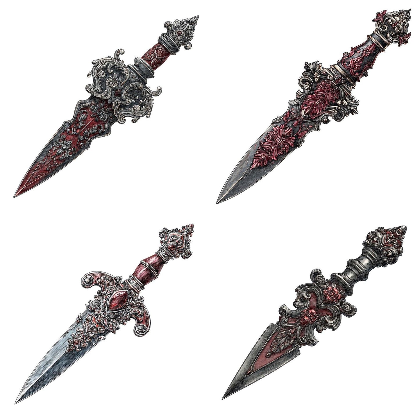 Watercolour Ritual Dagger Clipart Set (DDD007313)