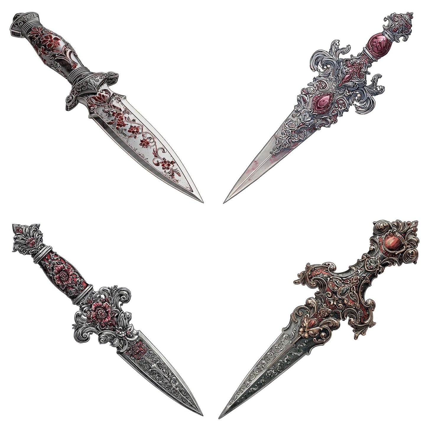 Watercolour Ritual Dagger Clipart Set (DDD007313)