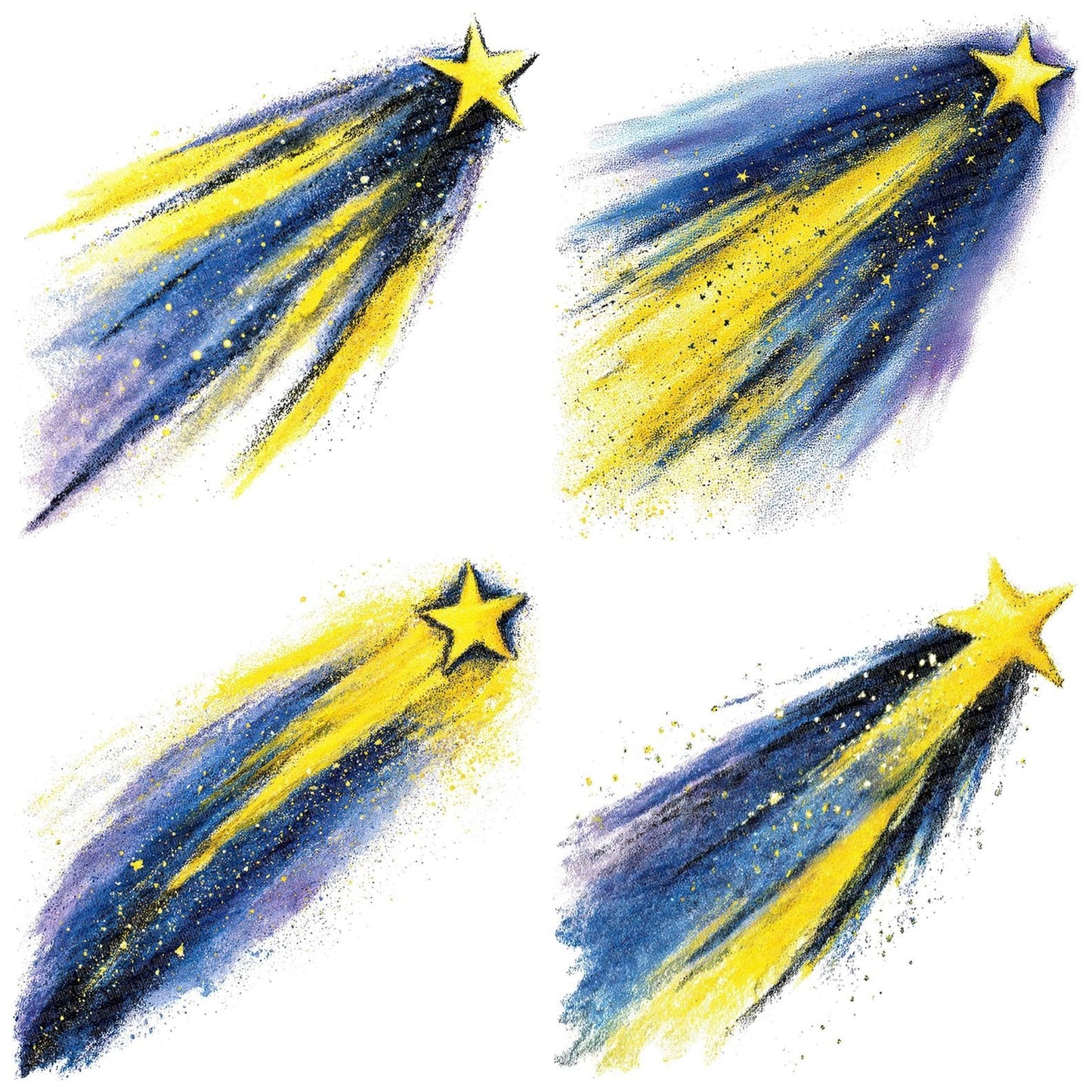 Watercolour Shooting Star Clipart Set (DDD007335)