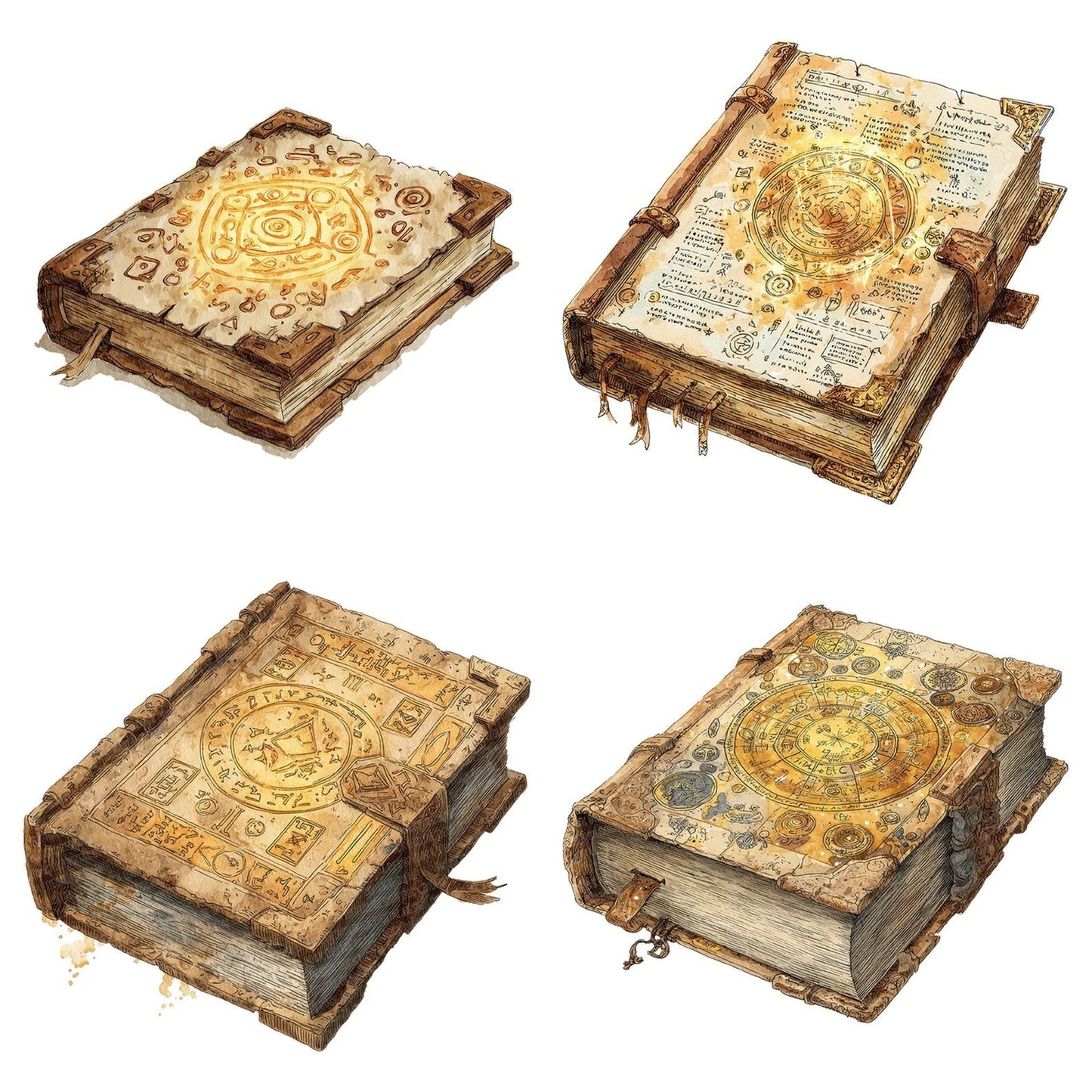 Watercolour Spell Book Clipart Set (DDD007355)