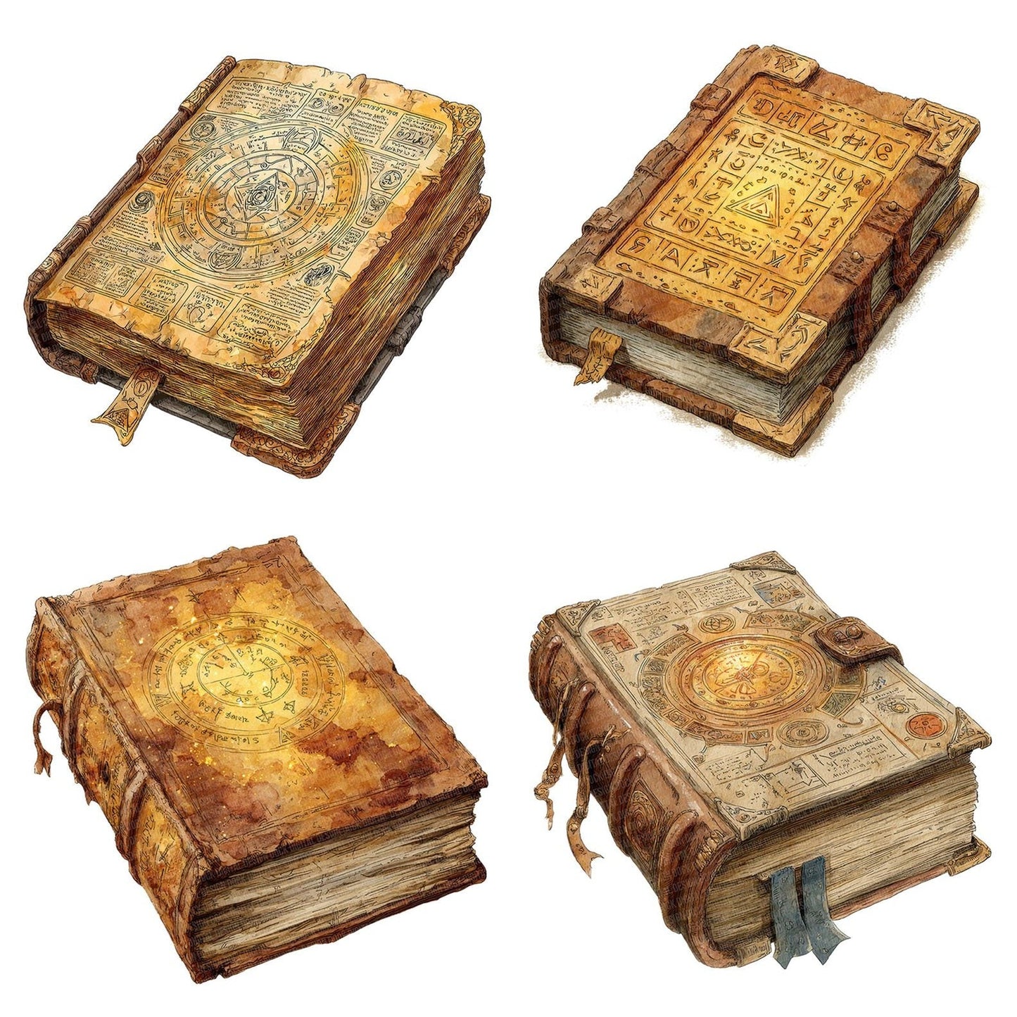 Watercolour Spell Book Clipart Set (DDD007355)