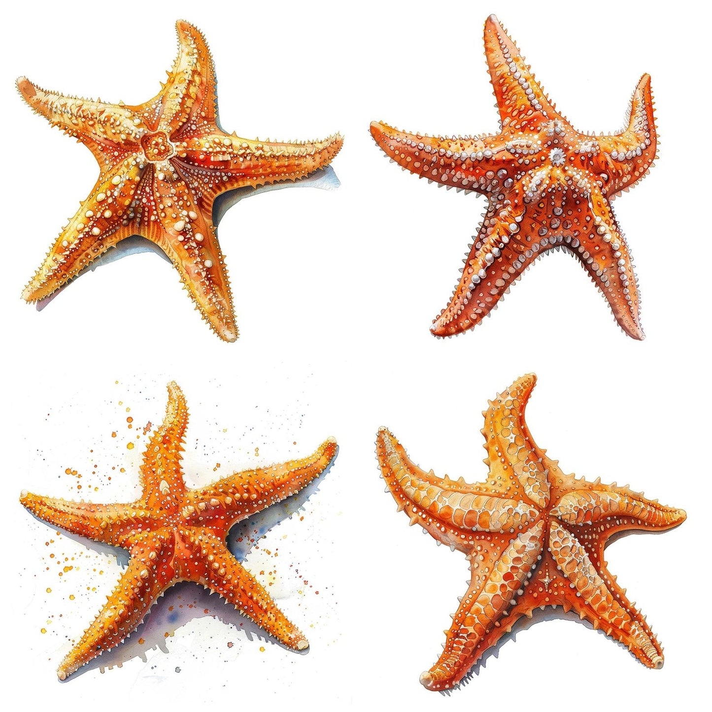 Watercolour Starfish Clipart Set (DDD007381)