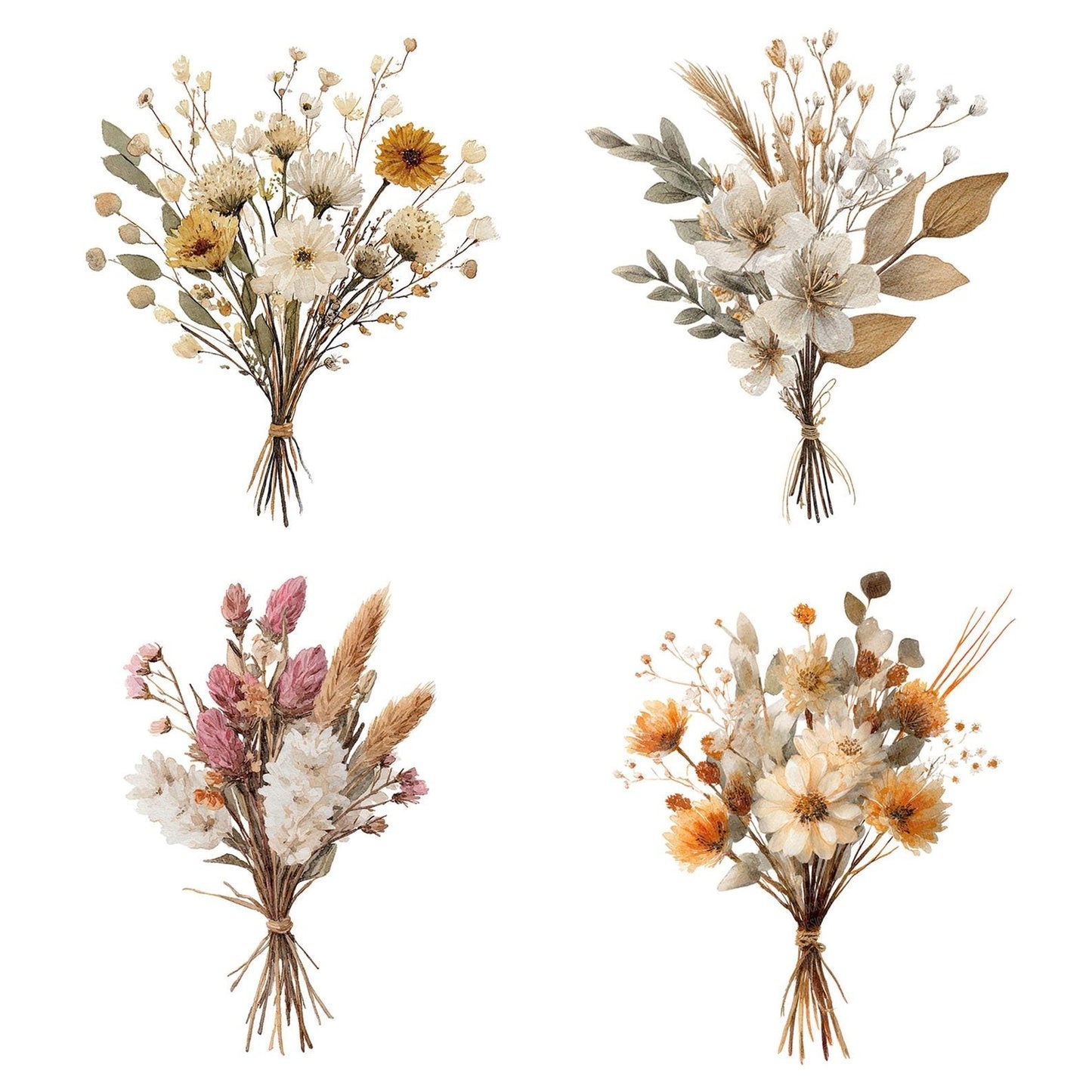 Watercolour Wildflower Bundle Clipart Set (DDD007416)