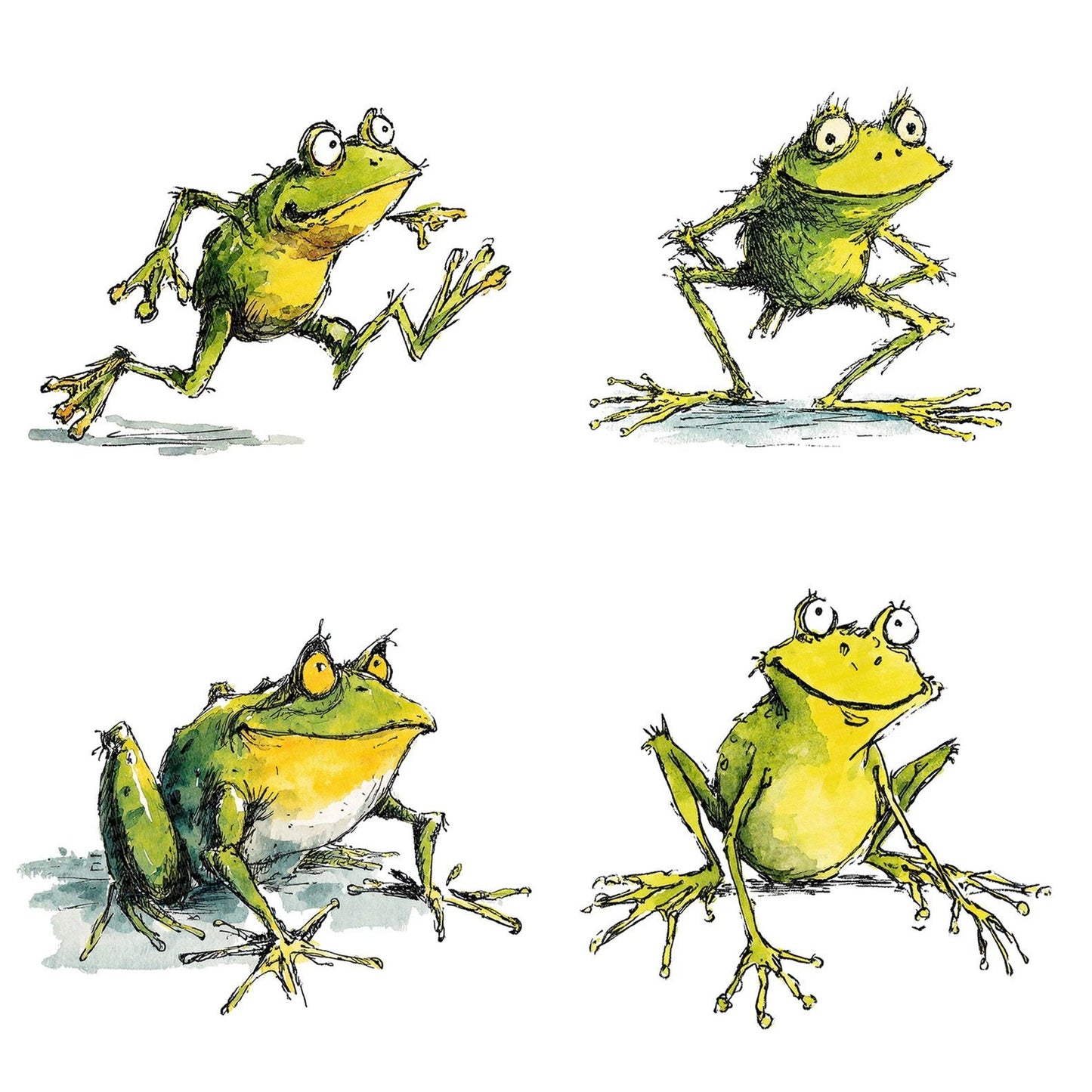 Whimsical Frog Character Illustration Clipart Set (DDD007455)