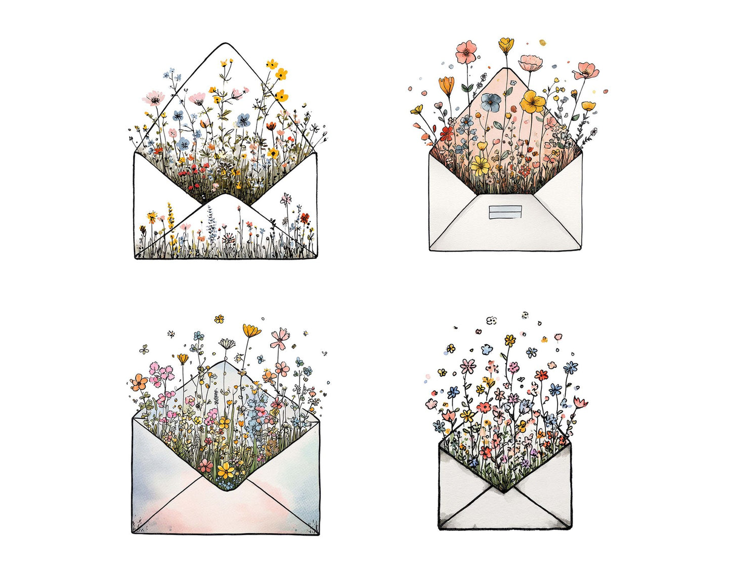 Wildflower Love Letter Clipart Set (DDD007491)