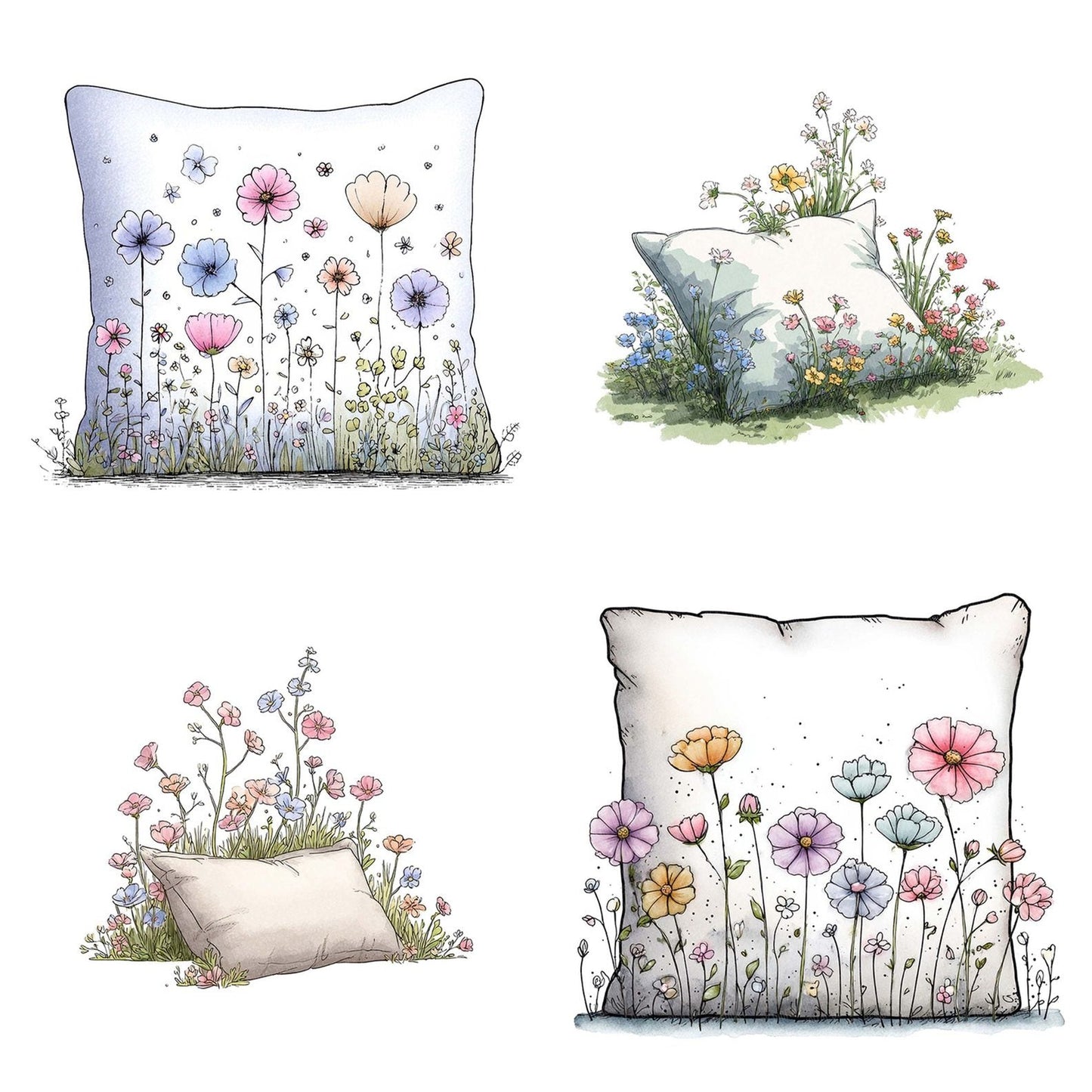 Wildflower Rest Pillow Clipart Set (DDD007501)