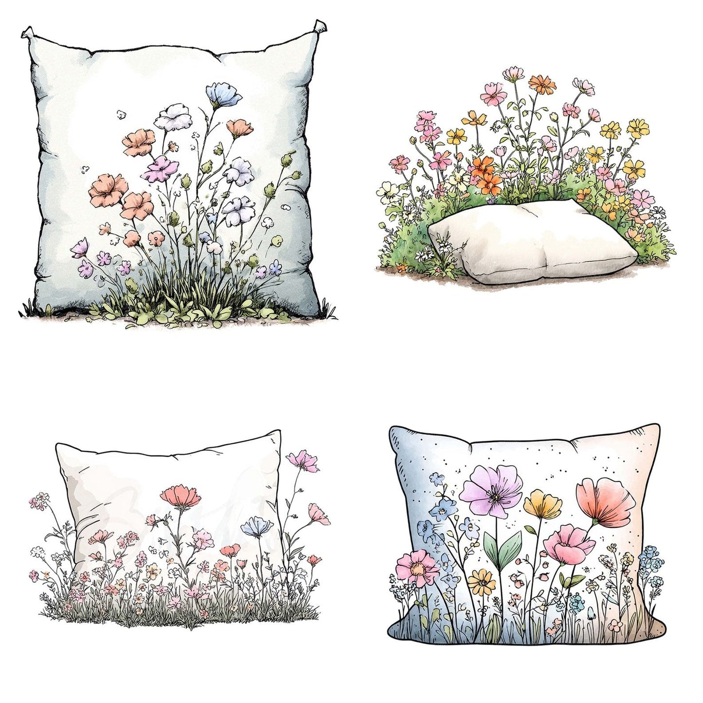 Wildflower Rest Pillow Clipart Set (DDD007501)