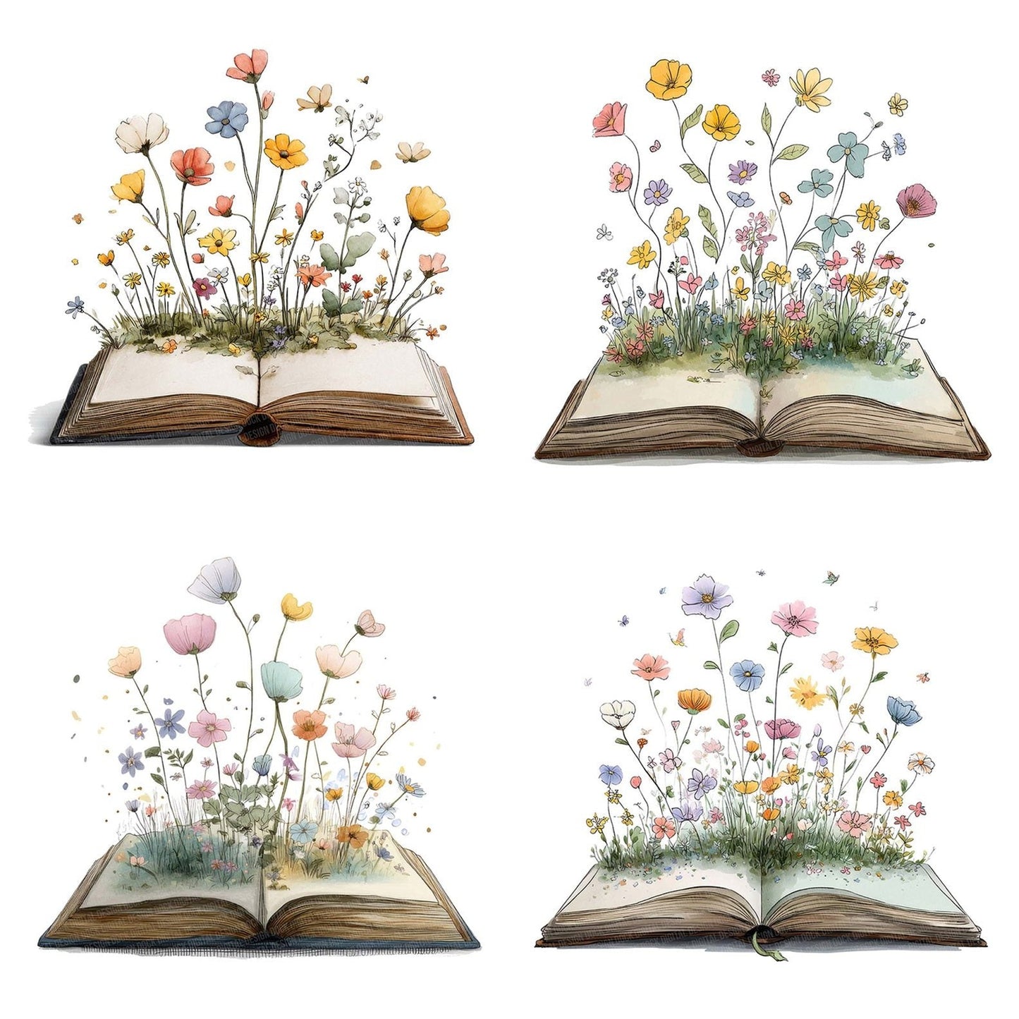 Wildflower Story Book Clipart Set (DDD007507)