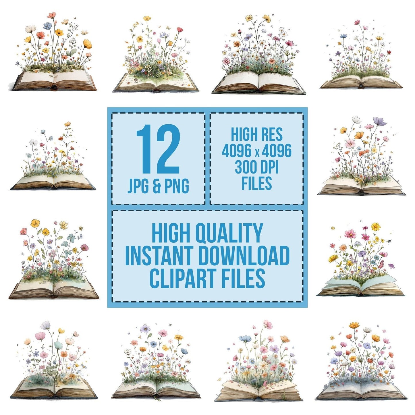 Wildflower Story Book Clipart Set (DDD007507)