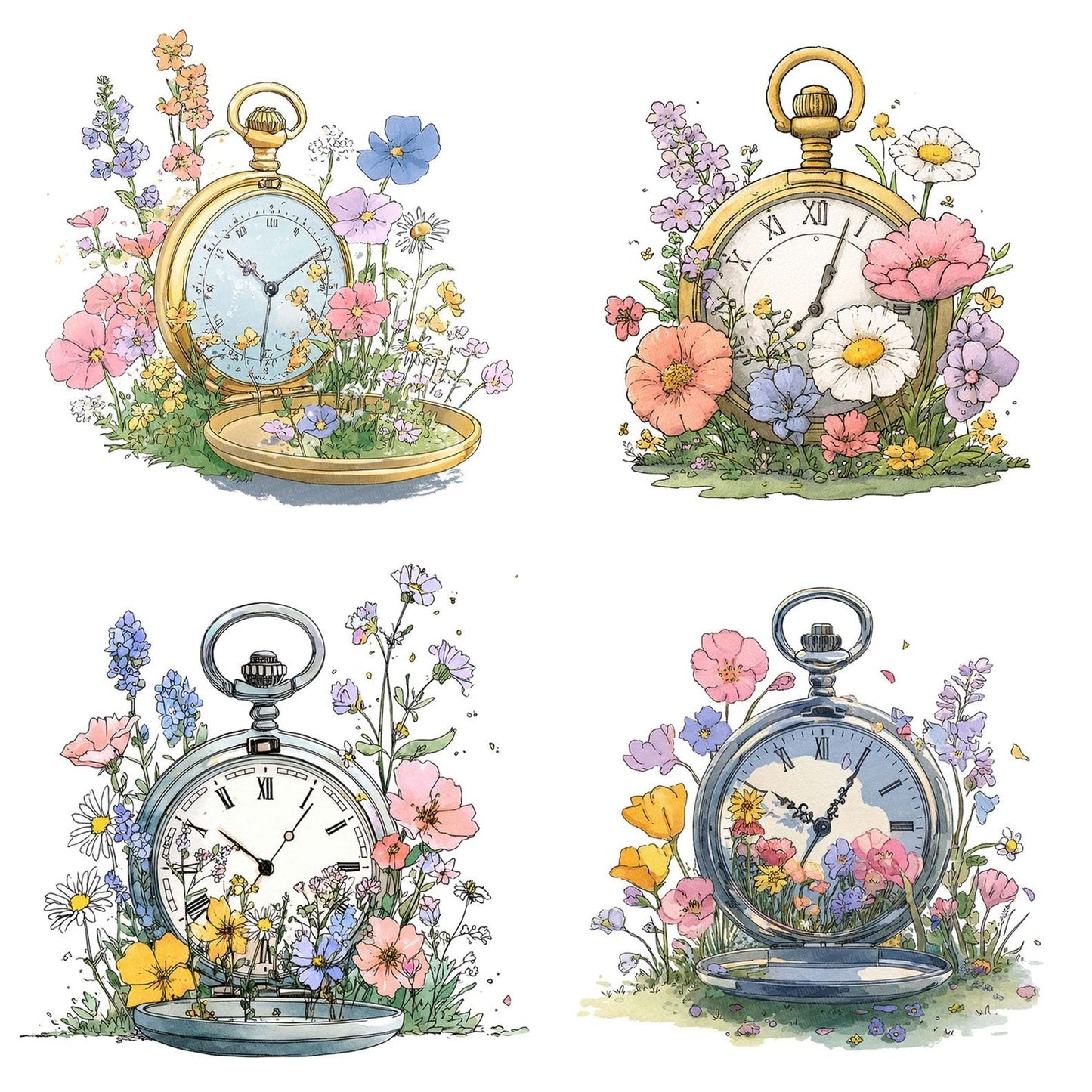 Wildflower Time Bloom Clipart Set (DDD007510)