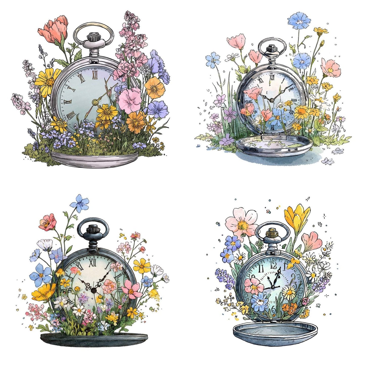 Wildflower Time Bloom Clipart Set (DDD007510)