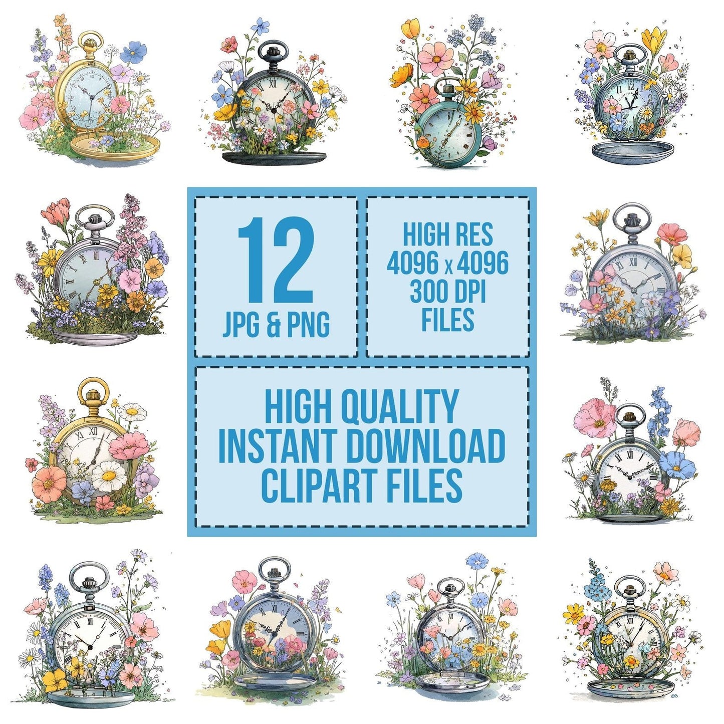 Wildflower Time Bloom Clipart Set (DDD007510)