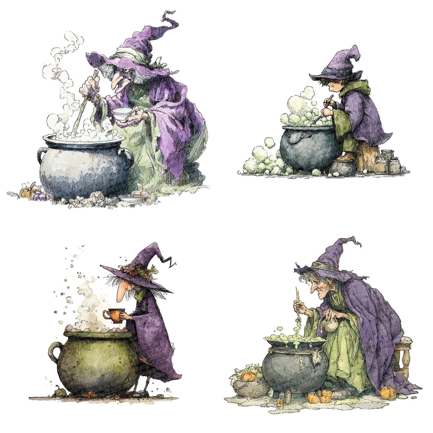 Witch Teacup Brew Clipart Set (DDD007527)