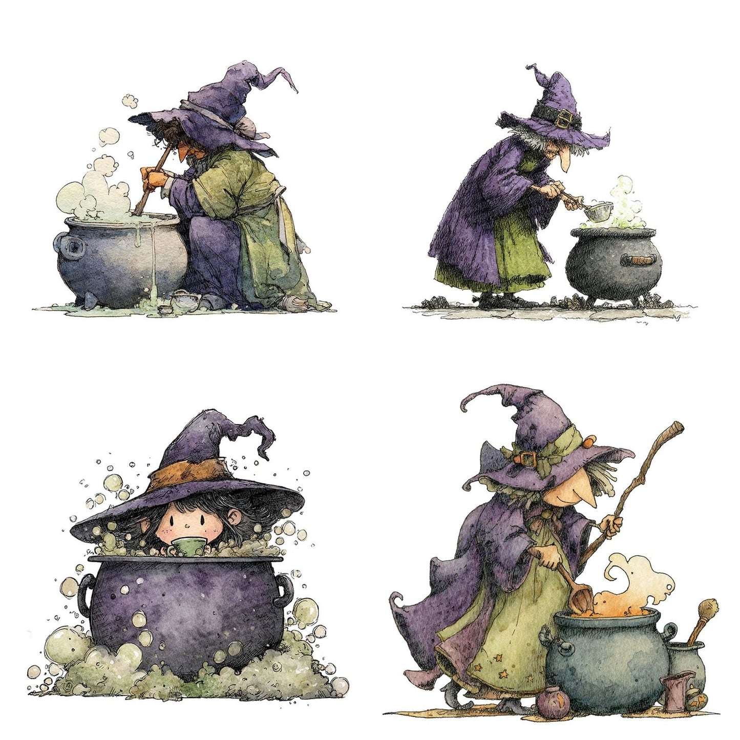 Witch Teacup Brew Clipart Set (DDD007527)