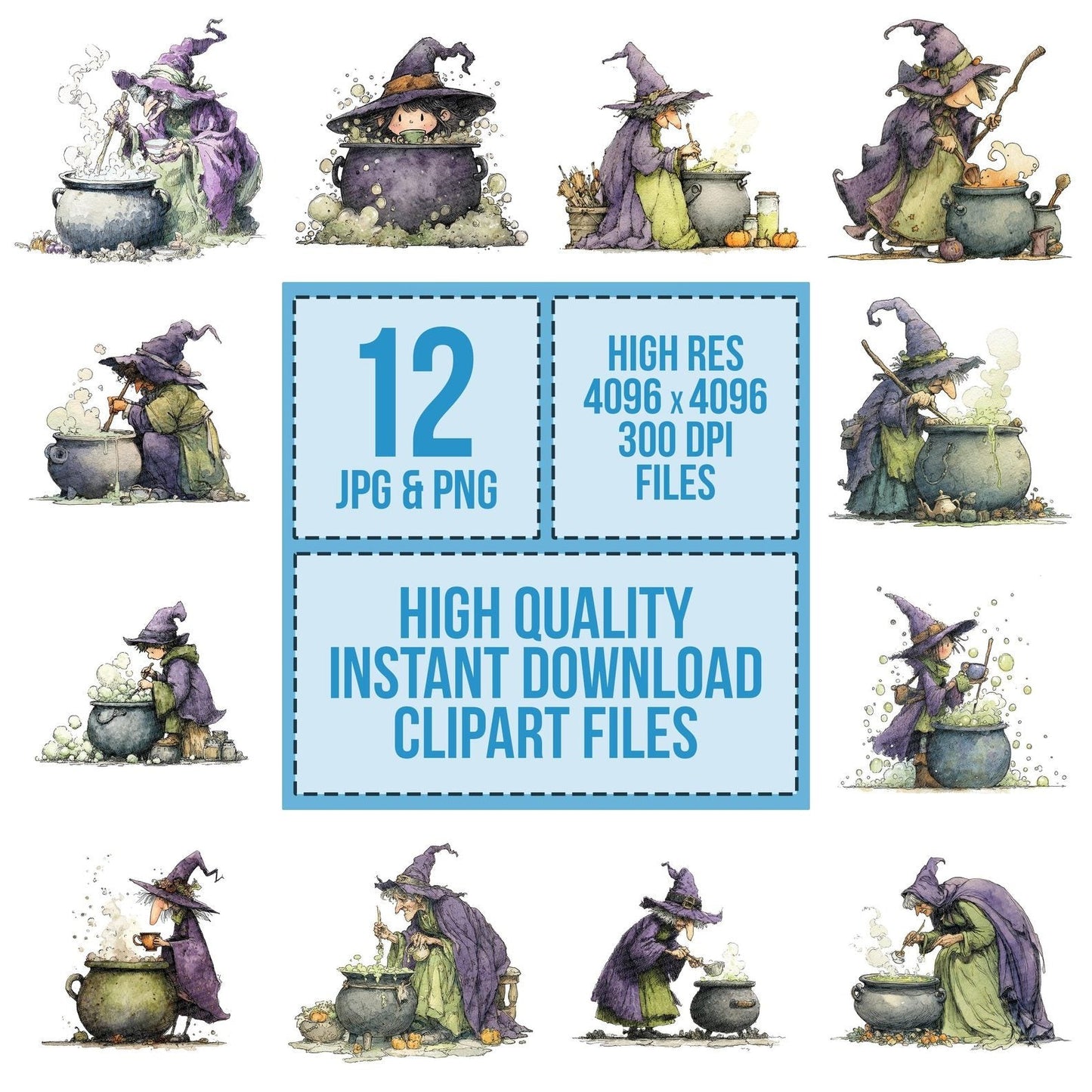 Witch Teacup Brew Clipart Set (DDD007527)