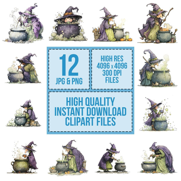 Witch Teacup Brew Clipart Set (DDD007527)