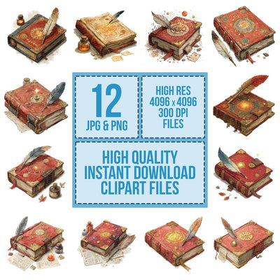 Wizards Spellbook Clipart Set (DDD007533)